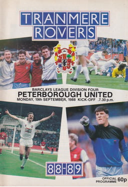 Tranmere Rovers v Peterborough United Match Programme 1988-09-19